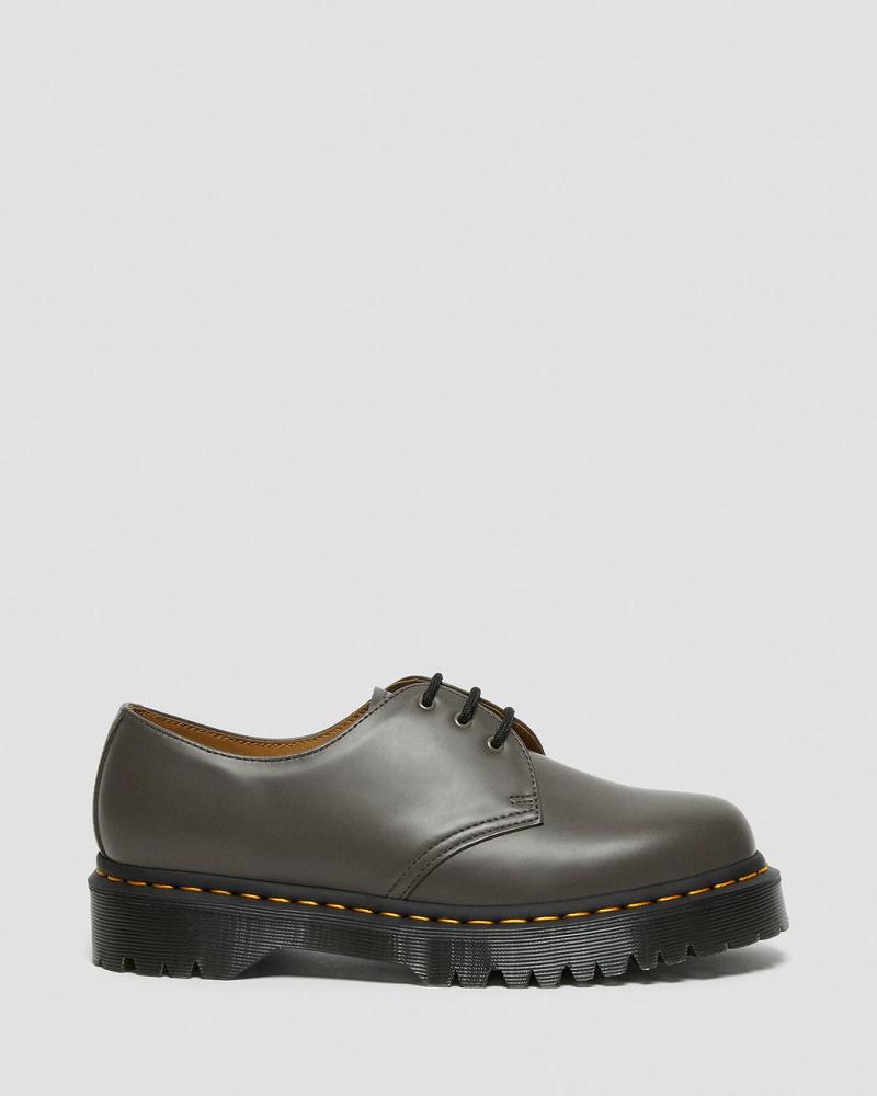 Dr Martens 1461 Bex Smooth Leren Oxford Schoenen Heren Khaki Grijs | NL 229KOR